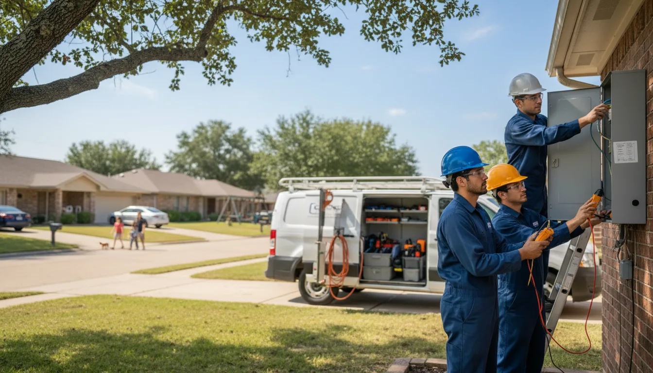 Certified electrician providing emergency electrical services in Decatur, TX